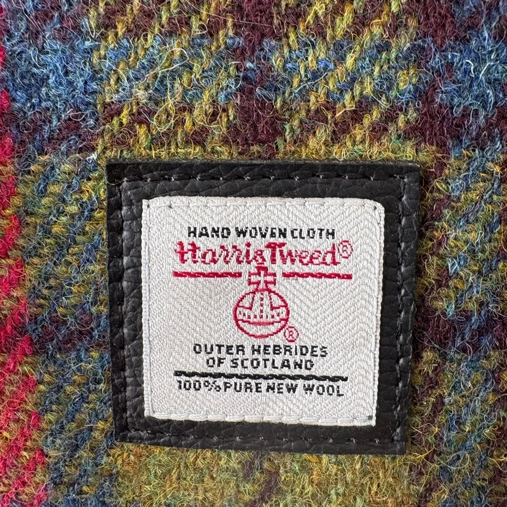 Maccessori Harris Tweed Wool Tartan Plaid Satchel Bag  Purse